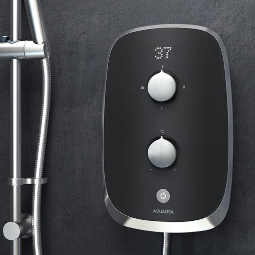 Aqualisa e-Motion Space Grey Electric Shower Digital Display 3 Spray 8.5KW - Picture 5 of 11