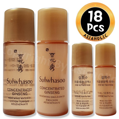 Sulwhasoo Concentrated Ginseng Renewing 5ml Water EX + Emulsion EX (8pcs~100pcs) - 第 6/17 張圖片