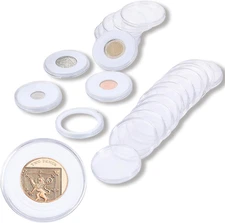 Estuche protector para guardar monedas con cápsulas para monedas (20 juegos)