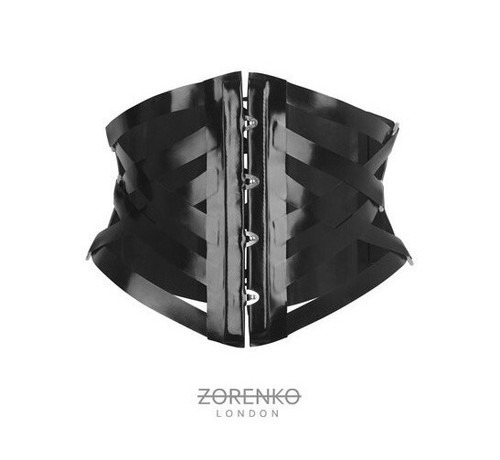 Zorenko Latex Onyx Corset Waspie Size M