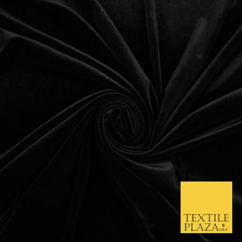 19 COLOURS - LUXURY Plush Plain Stretch Velvet Velour Fabric Material Craft 58" - Picture 2 of 61
