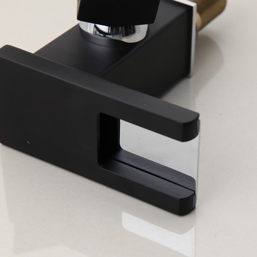 Rubinetto miscelatore lavabo bagno led nero opaco beccuccio cascata 1 maniglia rubinetti - Foto 9 di 12