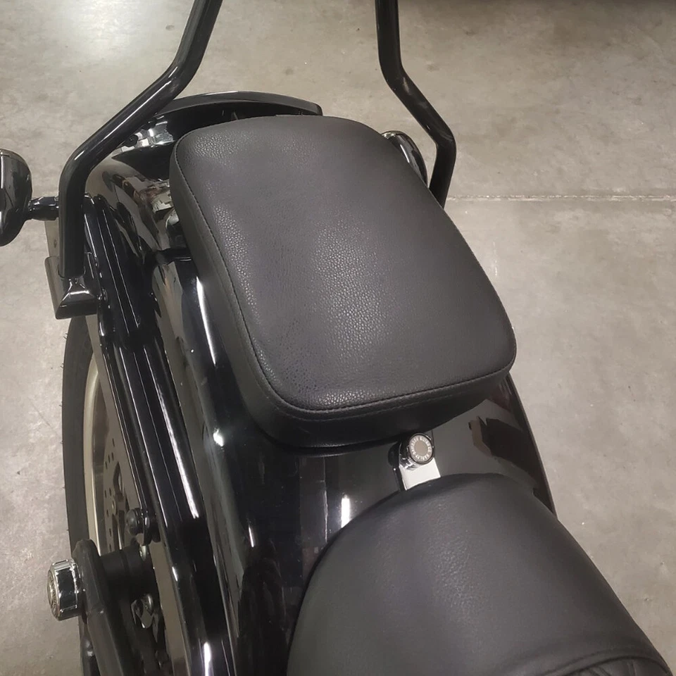 Motorcycle Rear Passenger Seat Pad Pillion Fit For Harley Softail Dyna Sporster - Image 3 of 4