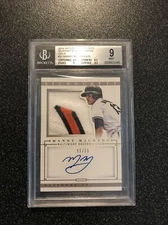 MANNY MACHADO 2014 National Treas Silhouette 3CLR JRSY AUTO SN#/25 BGS 9, 10 AUT