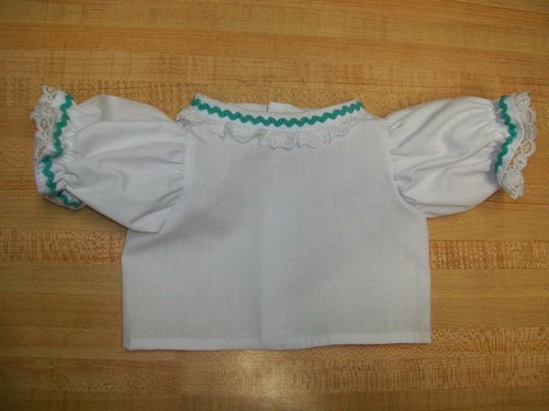 BLUSA BLANCA CON ENCAJE + AJUSTE RICRAC con 17 OPCIONES para 16-18" PARCHE DE REPOLLO CPK NIÑO - Imagen 25 de 31