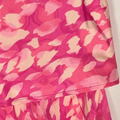 INC Lace-Trim Cami & Shorts Pajama Set Womens Large Satin Pink Animal Print - Picture 6 of 12