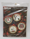 New ListingVintage Janlynn Country Vine Wreaths Cross Stitch Kit #50-661 4 Ornaments Set