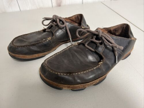 Scarpe Olukai uomo 8 mocassini slip on marroni Ohana stringati pelle nabuk - Foto 14 di 22