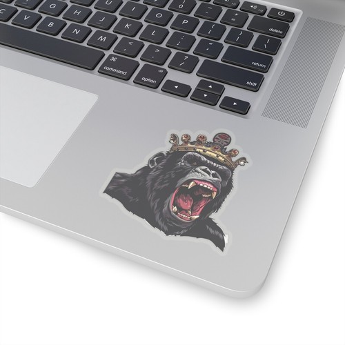 Aggressive King Kong Crown wearing monster legendary Kiss-Cut Sticker vinyl - Picture 9 of 13