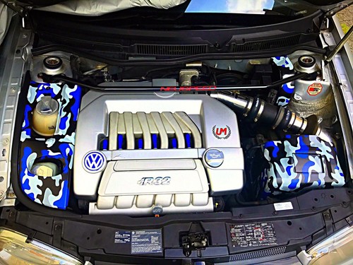 VW R32 Ignition Coil Cover Set W/cablecover- BLUE- Set Of 6 RARE-Discontinued - Picture 6 of 7