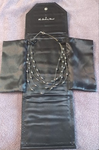 Floating Fantasy Black Pearl Necklace 