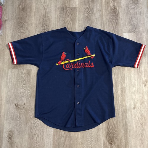 Vintage Russel Athletic St Louis Cardinals Russell Athletics Men Blue Jersey XL - Picture 1 of 10