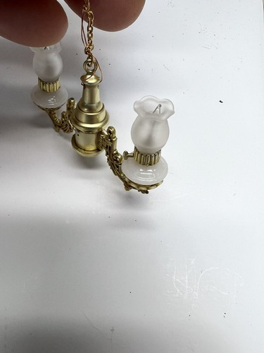 Kit lampadario vintage casa delle bambole miniature crisolite 12V epoca oro 114F - Foto 8 di 9