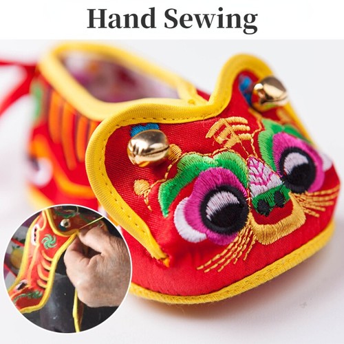 Newborn Baby Tiger Head Shoes Boys Girls Soft Soles Chinese New Years Retro - Picture 7 of 16