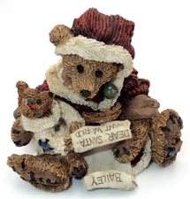 Boyds Bears And Friends Kringle Bailey List Figurine 2.75" Christmas Santa 2235