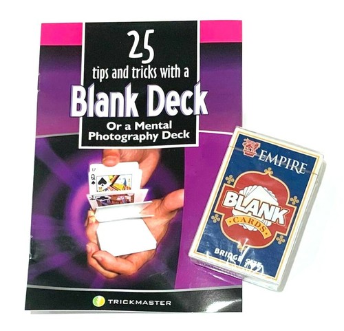 BLANK DECK + BOOKLET COMBO KIT Card Book Set Magic Trick Tip Mental Photography