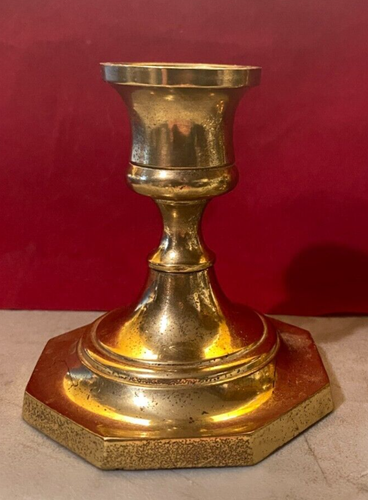 pair of brass candle sticks by Maleck Industries Inc. made in India #2033 - Picture 2 of 23