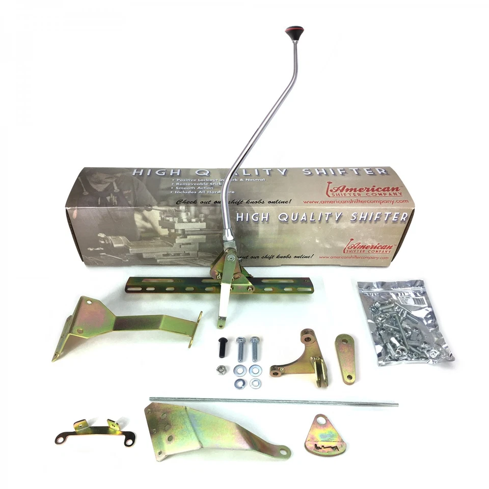 Fits - 518 Single Action Shifter Kit 23" Arm w/ Dual Bend and Black Knob rat - Image 2 of 4