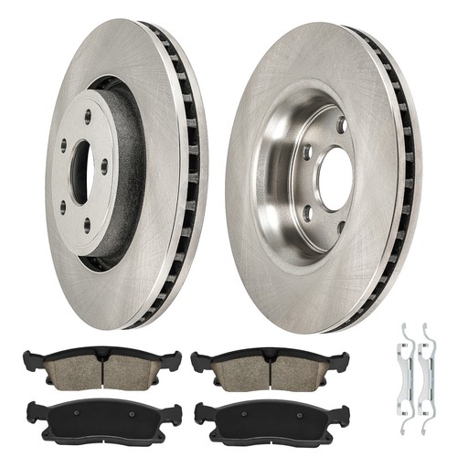 Kit de rotores de disco delanteros y pastillas de freno para Dodge Durango 12-20 Jeep Grand Cherokee - Imagen 9 de 15