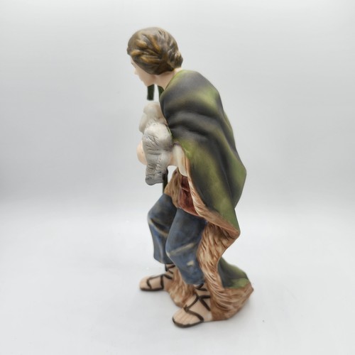 Figura Belén Thomas Kinkade “Ever Faithful Sheepherder” 2002 Bastón Suelto - Imagen 3 de 6