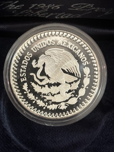 1986-Mo 1-once Mexico Libertad Winged Victory Comes W/coa Box Beautiful Banger - Bild 7 von 12