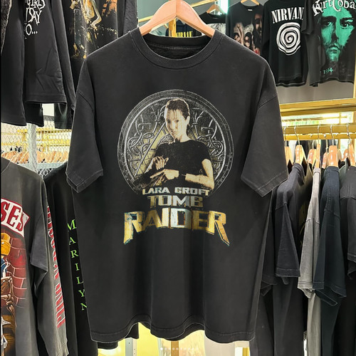 Mysterious Teen' Tomb Raider Washed T-Shirt Black L