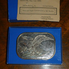 International Monetary Mint Eagle Belt Buckle 200th Anniversary American Eagle 