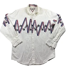 Cowboys Turtle Roper Vintage Cowboy Shirt Western Stars Stripes Med/Large F119