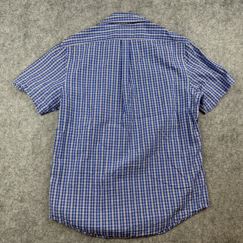 Ralph Lauren Shirt Mens Medium Slim Fit Plaid Blue Seersucker Button Down - Picture 8 of 12