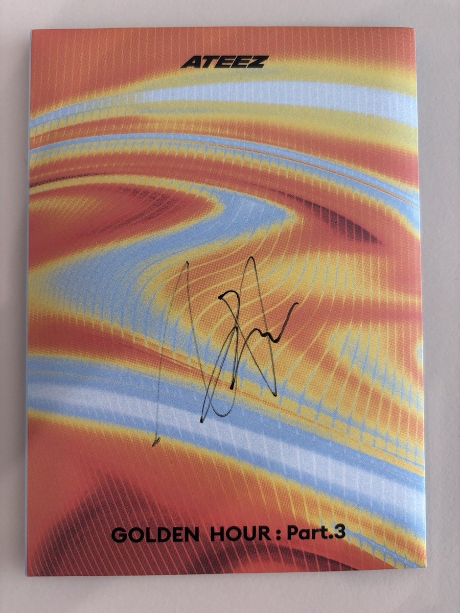 ATEEZ アチズ ジョンホ サイン サイン入り ポラ GOLDEN HOUR Ateez - 