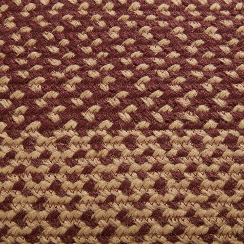 Area Rug Burgundy Tan Jute Primitive 60x96 Rect No Slip Pad Floor Mat VHC Brands - Picture 9 of 10