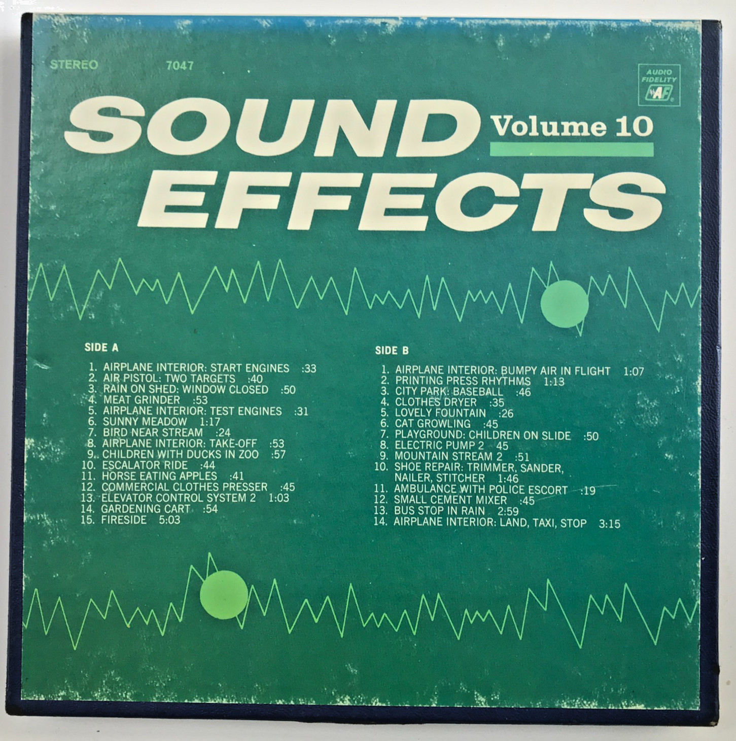 7-1/2ips  Sound Effects Volume 10   Reel Tape