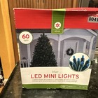 Blue LED Mini Christmas Lights – 60 Count – Indoor/Outdoor – Green Wire – New