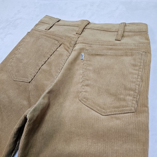 Vintage 80er Levis Cordhose Herren 26x26 gerade Passform 100 % Baumwolle weißes Etikett goldfarben - Bild 13 von 14