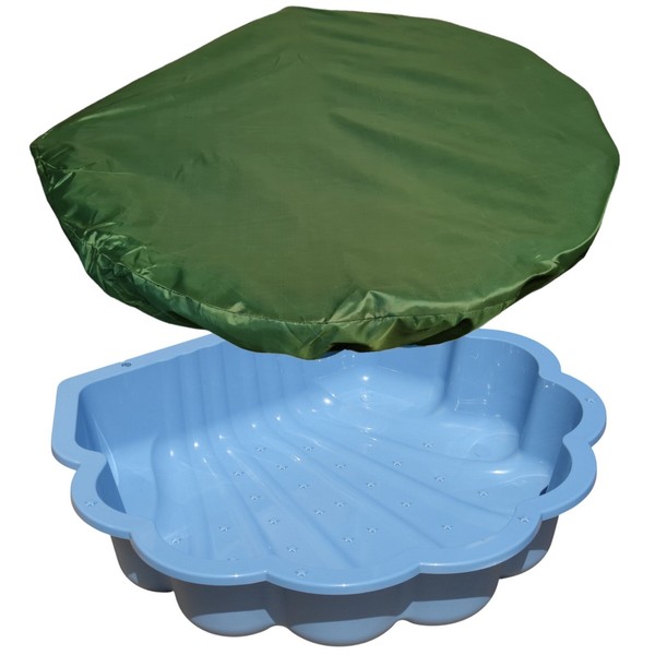 Wassermuschel Pastell-Blau Mit Abdeckplane Sandmuschel 1-Teilig Hundepool-image