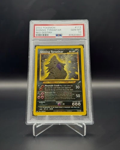 Shining Tyranitar 113/105 Neo Destiny Holo PSA10