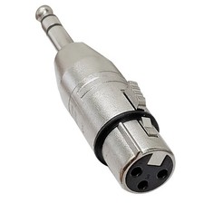 Locking Female 3-Pin XLR to Male 1/4" 6.35mm Stereo Jack Connector Audio Adapter