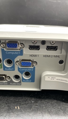 Epson PowerLite 980W WXGA 3LCD HDMI Projector 3800 Lumens Classroom Office - Picture 4 of 7