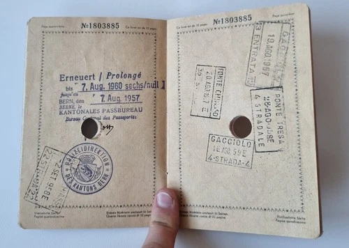Alter Reisepass eines Herren - Passeport Suisse / Schweiz 1939 - ungültig - 画像9/11