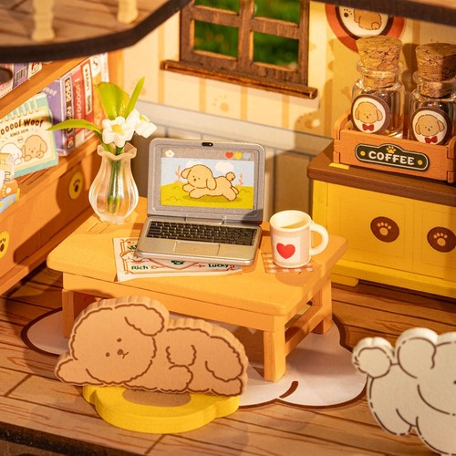 Robotime Rolife Premium Wooden Dollhouse Kit 3D Miniature Model Building Kit LED - Picture 107 of 116
