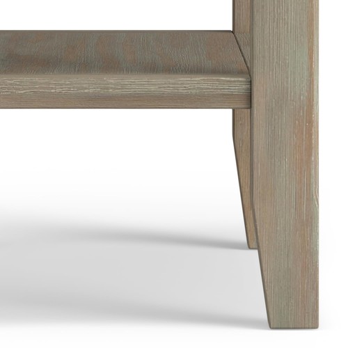 Acadian 14-inch Wide Solid Wood Narrow End Table in Distressed Grey, Transiti... - Picture 7 of 9