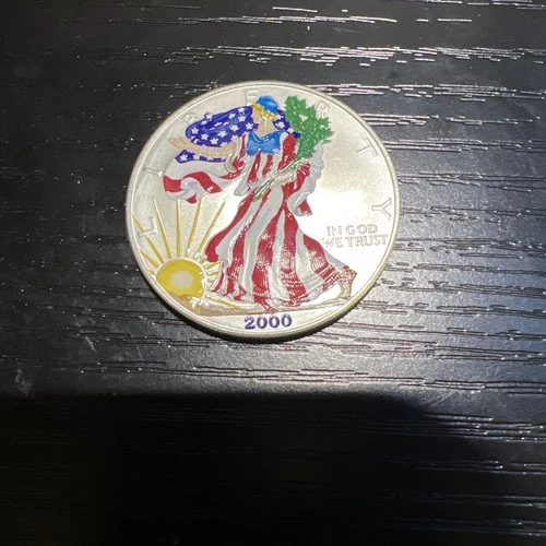 2008 Silver Eagle $1 Dollar 1oz Uncirculated .999 -MS-BU Colorized