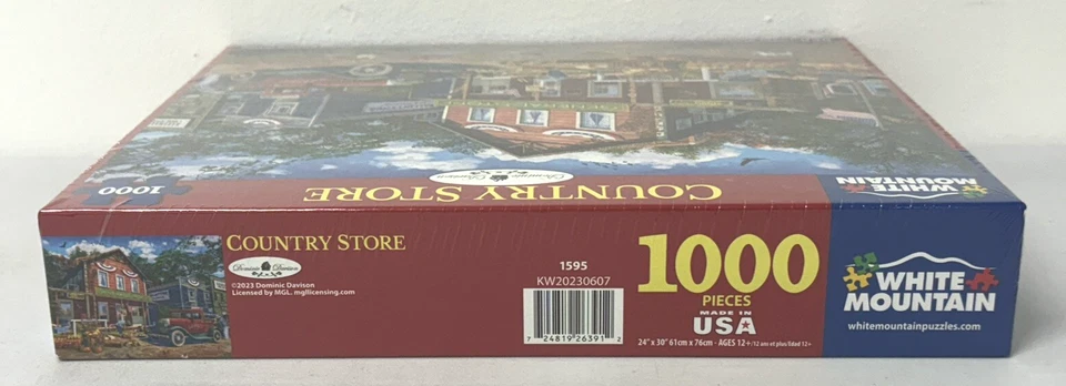 Rompecabezas White Mountain Country Store 1000 piezas piezas más grandes 24 x 30 NUEVO Foto 4 de 4