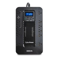EC850LCD Ecologic UPS Battery Backup and Surge Protector, 850VA/510W, 12 Outl...