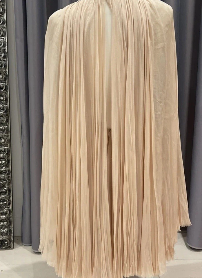 VESTIDO DE PASARELA CAPA CORSÉ SEXY PLISADO J MENDEL. TALLA CORTA 0 Foto 4 de 4