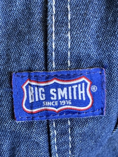 BIG SMITH, BLUE DENIM WORK BIB OVERALLS, Relaxed Fit 46 x 28, 100% Cotton, NWOT - Picture 6 of 18