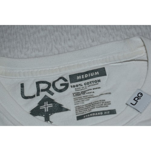 Camiseta Lifted Research Group LRG para hombre talla mediana blanca algodón manga corta - Imagen 7 de 9