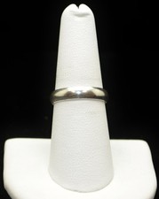 Sterling Silver Smooth Simple Band Ring SZ 7.5 FMF439