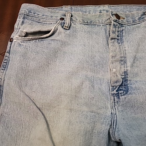 Wrangler Vintage Jeans Made In USA Men's 38x32 Cowboy Cut 936ATW Light Wash - Picture 7 of 13
