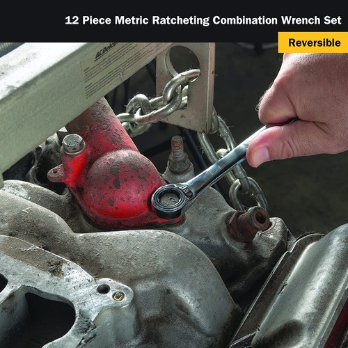 17365 12-Piece 12 Point 72 Tooth Metric Reversible Ratcheting Combination Wre... - Bild 5 von 5